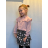 Roze blouse met ruffles 